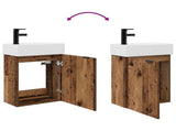 Bathroom Vanity Unit with Tap Old Wood 45.5 x 22.5 x 84 cm 889431