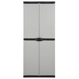 Garden Storage Cabinet with 3 Shelves Grey&Black 68x40x168 cm 340984