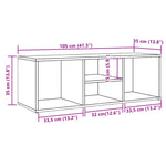 ZNTS Shoe Storage Bench Old Wood 105x35x35 cm Engineered Wood 856410