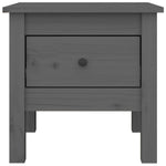 ZNTS Side Tables 2 pcs Grey 40x40x39 cm Solid Wood Pine 813789