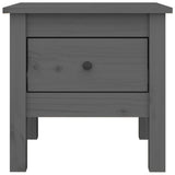 ZNTS Side Tables 2 pcs Grey 40x40x39 cm Solid Wood Pine 813789