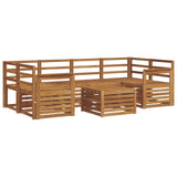 Outdoor Sofa Set 7 pcs Natural Solid Acacia Wood 3374434
