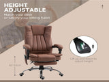 Office Chair with Massage and Heat, Microfibre Reclining Computer Desk Chair with Footrest and T3398P340943