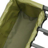 Fishing Trolley Green with Wheel Powder-coated Steel 94869