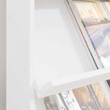 Magazine Rack with Shelf White 70 x 41 x 96 cm Engineered Wood 899535