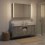 Bathroom Cabinet Set 4 pcs Concrete Grey Engineered Wood 3406426