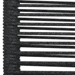 ZNTS 5 Piece Outdoor Dining Set Cotton Rope and Steel Black 48569