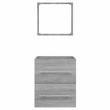Bathroom Cabinet with Mirror Grey Sonoma 41x38.5x48 cm Engineered Wood 820470