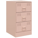 Bedside Cabinet Pink 34.5x39x62 cm Steel 841777