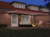 Retractable Awning Red and White 450 x 300 cm 3330918