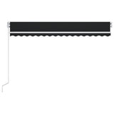 Manual Retractable Awning with LED 400x350 cm Anthracite 3068984