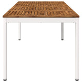 Garden Dinner Table Natural and White 180 x 88.5 x 75 cm 901326
