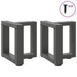 ZNTS Coffee Table Legs T-Shaped 2 pcs Anthracite 30x25x cm Steel 4013002