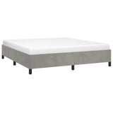 Bed Frame without Mattress Light Grey 135x190 cm Double Double Velvet 349881