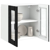 Wall Glass Cabinet LUCCA Black Oak 60 x 31 x 60 cm 8003823