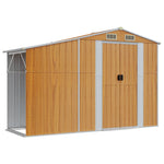 Garden Shed Light Brown 277x192.5x179 cm Galvanised Steel 3188298