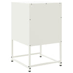 ZNTS Bedside Cabinet White 36x39x60.5 cm Steel 846564