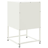 ZNTS Bedside Cabinet White 36x39x60.5 cm Steel 846564