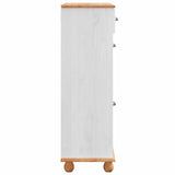 Shoe Cabinet ASKIM White 85 x 35 x 108 cm Solid Pine wood 4105438