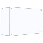 Kitchen Backsplashes 2 pcs Transparent 70x50 cm Tempered Glass 3315790