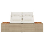 Garden Sofa Beige 184 x 62 x 85cm Poly Rattan 42006816