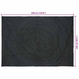 Area Rugs Dark Grey 240 x 340 cm Jute 42010569