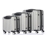 3 Pcs Suitcase Lightweight ABS Carry-on Hand Luggage 4 Spinner Wheels Trolley Case 39703838