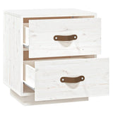Bedside Cabinet White 40x34x45 cm Solid Wood Pine 818327