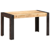 Dining Table 140x70x76 cm Solid Rough Mango Wood 289654