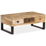 Coffee Table Natural Wood Solid Mango Wood Medium Coffee Table 244942