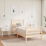 Bed Frame without Mattress Solid Wood 90x190 cm Single 3105825