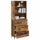 Highboard with Drawer 2 pcs Old Wood Engineered Wood 3415618