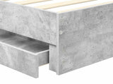 Bed Frame with Drawer Concrete Grey 100 x 200 cm Engineer Wood 3413446