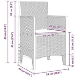 Garden Chair 4 pcs Light Grey 53 x 49 x 85 cm Polypropylene 847485