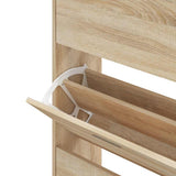 Shoe Cabinet Sonoma Oak 63x24x147 cm Engineered Wood 342543