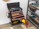 Two-Part Tool Storage Chest on Wheels - Black/Red T3398P342285