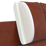 2-Seater Sofa Shiny Brown 188 x 81 x 89 cm Faux Leather 42048628