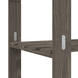 5-Tier Storage Rack Grey 170x38x170 cm Solid Wood Pine 373384