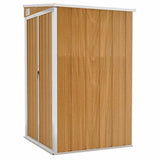 Wall-mounted Garden Shed Brown 118x100x178 cm Galvanised Steel 316220