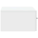 Wall-Mounted Bedside Cabinet High Gloss White 49 x 34.5 x 20 cm 898623