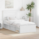 Bed Frame with Headboard White 90 x 200 cm Solid Pine Wood 3409807