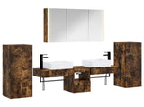 Bathroom Furniture Set 6 pcs Smoked Oak 3407139