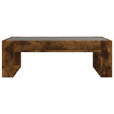 Coffee Table with Infinity LED Smoked Oak 90x53x30 cm 847641