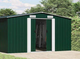 47032 Garden Shed Green 257x779x181 cm Galvanised steel
