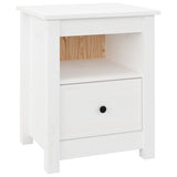 ZNTS Bedside Cabinets 2 pcs White 40x35x49 cm Solid Wood Pine 813712