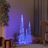 Acrylic Decorative LED Light Cone Set Blue 30/45/60cm 328969