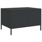 ZNTS Coffee Table Black 68.5x50x43.5 cm Cold-rolled Steel 851280