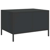 ZNTS Coffee Table Black 68.5x50x43.5 cm Cold-rolled Steel 851280