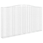 Arched Gabion Basket 400x30x220/240 cm Galvanised Iron 153411