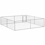 170820 Outdoor Dog Kennel Galvanised Steel 4x4x1 m
